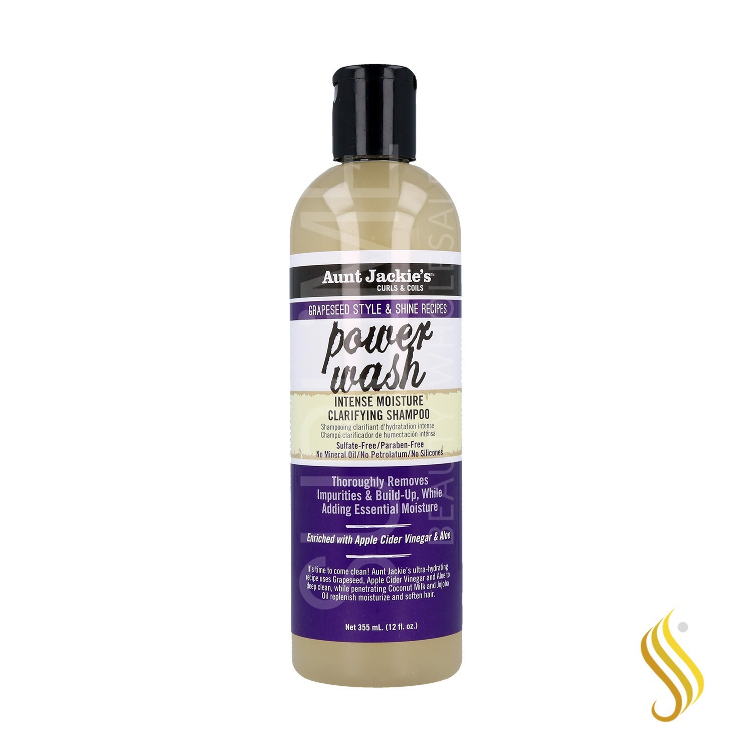 Aunt Jackie'S Curls & Coils Grapeseed Power Wash Champú 355 ml/12Oz