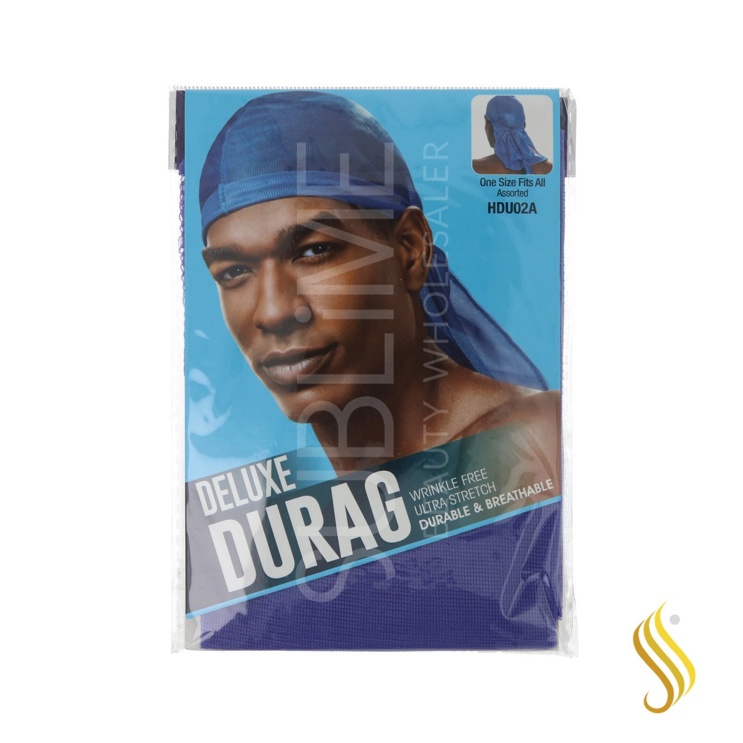 Beauty Town Net Cool & Sleek Deluxe Durag Assorted Professional/Lilac (Hdu02A)