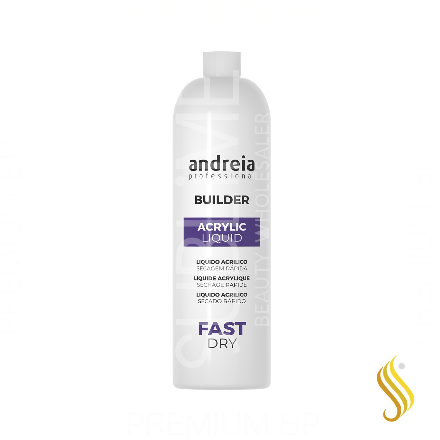 Andreia Professional Builder Acrylic Liquid Fast Dry Liquido Acrilico Secado Rapido 1000 ml