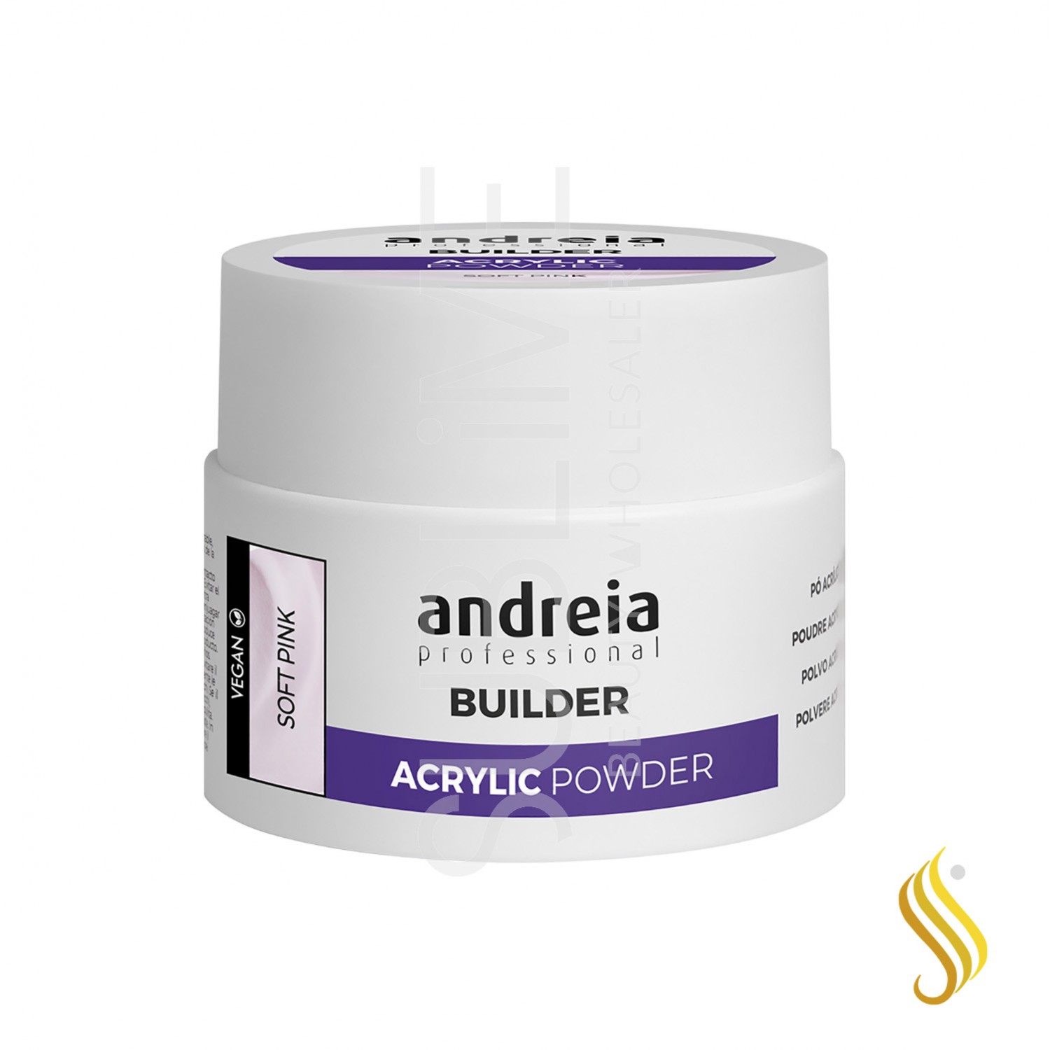 Andreia Professional Builder Acrylic Powder Polvos Acrilicos Soft Pink 35 g