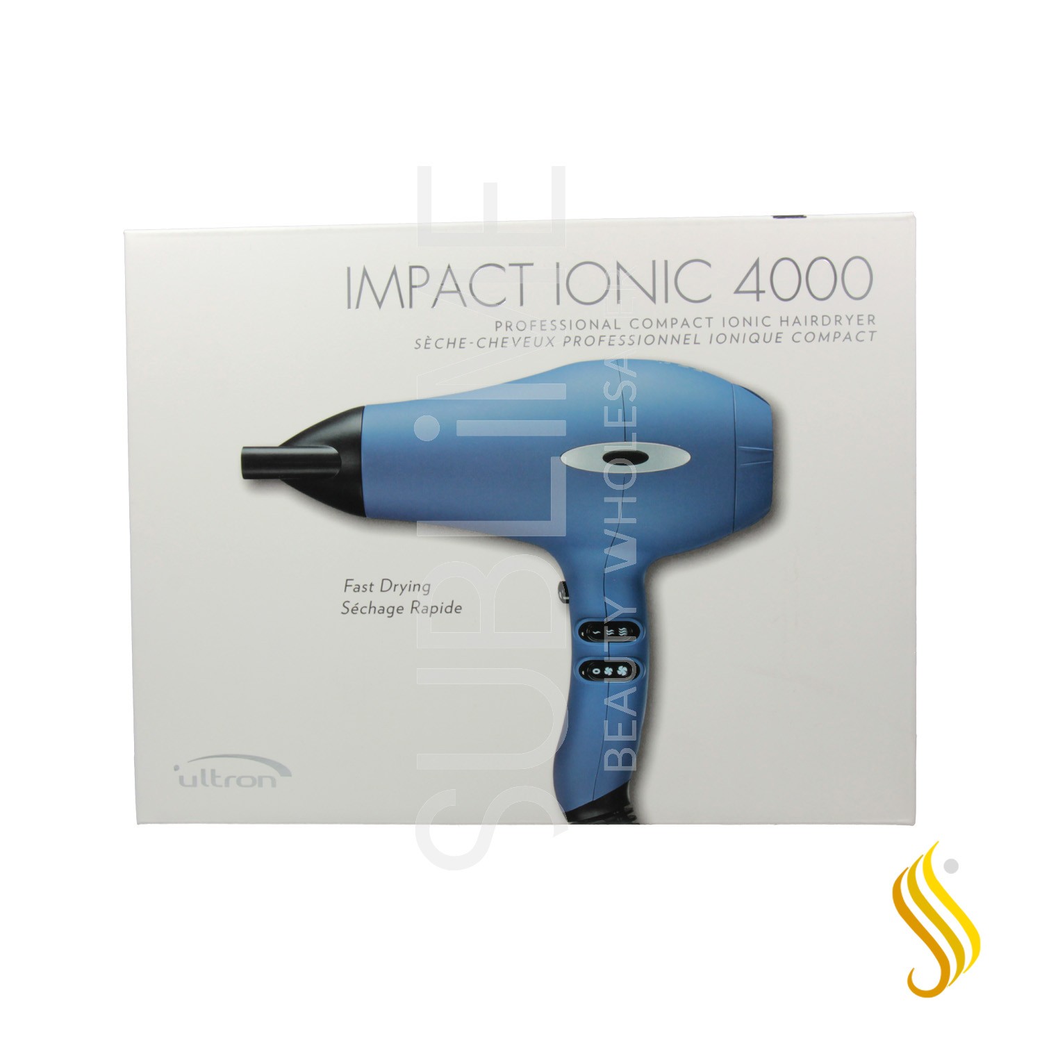 Sinelco Ultron Impact Ionic 4000 Secador de cabello Azul Marino