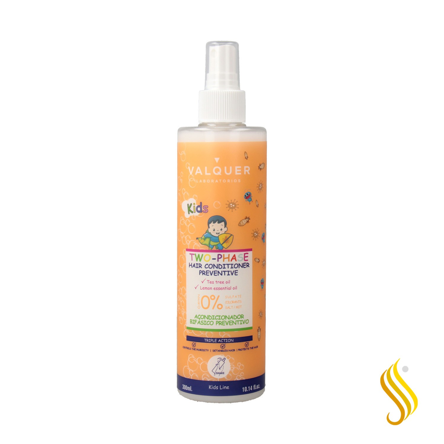 Valquer Kids  Acondicionador Spray Infantil Bifásico 300 ml (0% Sulfato)