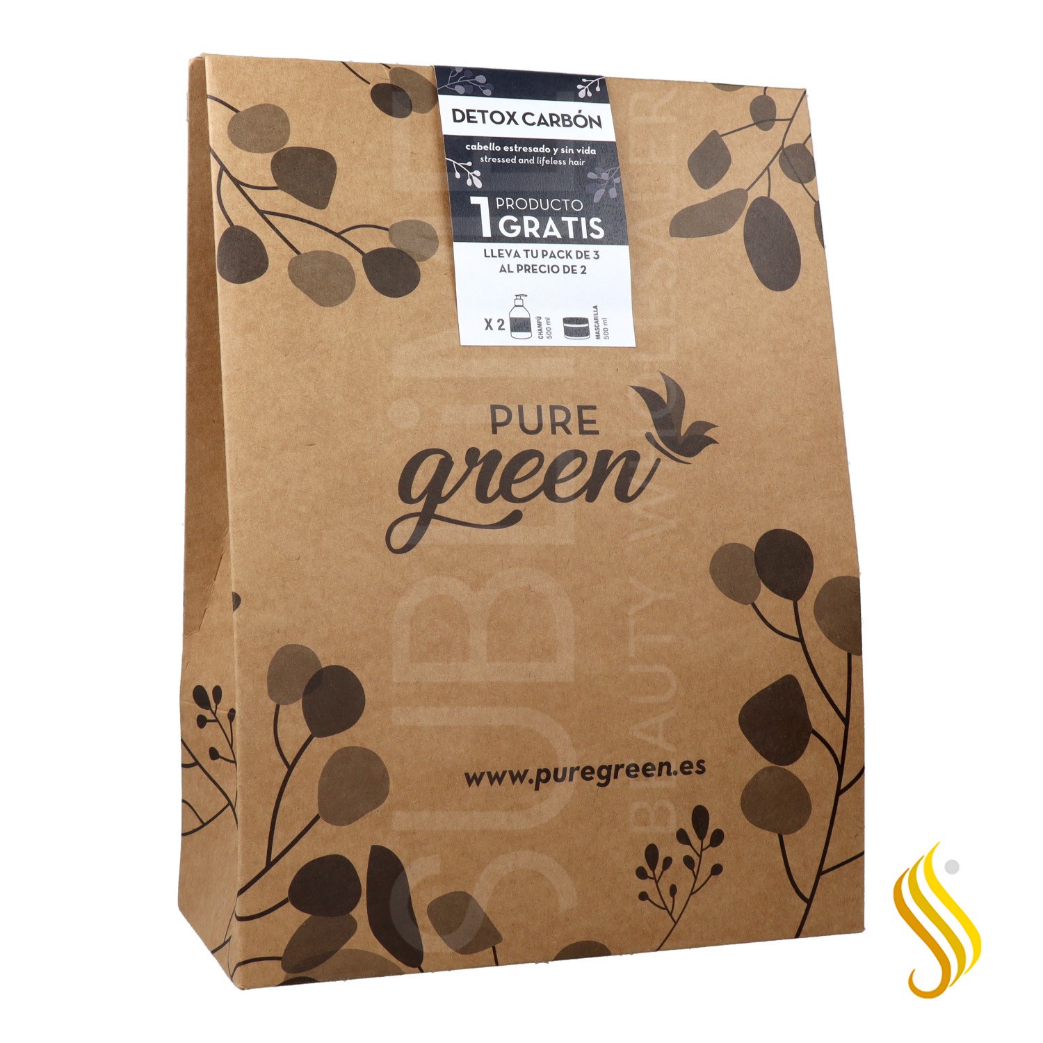 Pure Green Detox Pack (Shampoo Mask Shampoo)