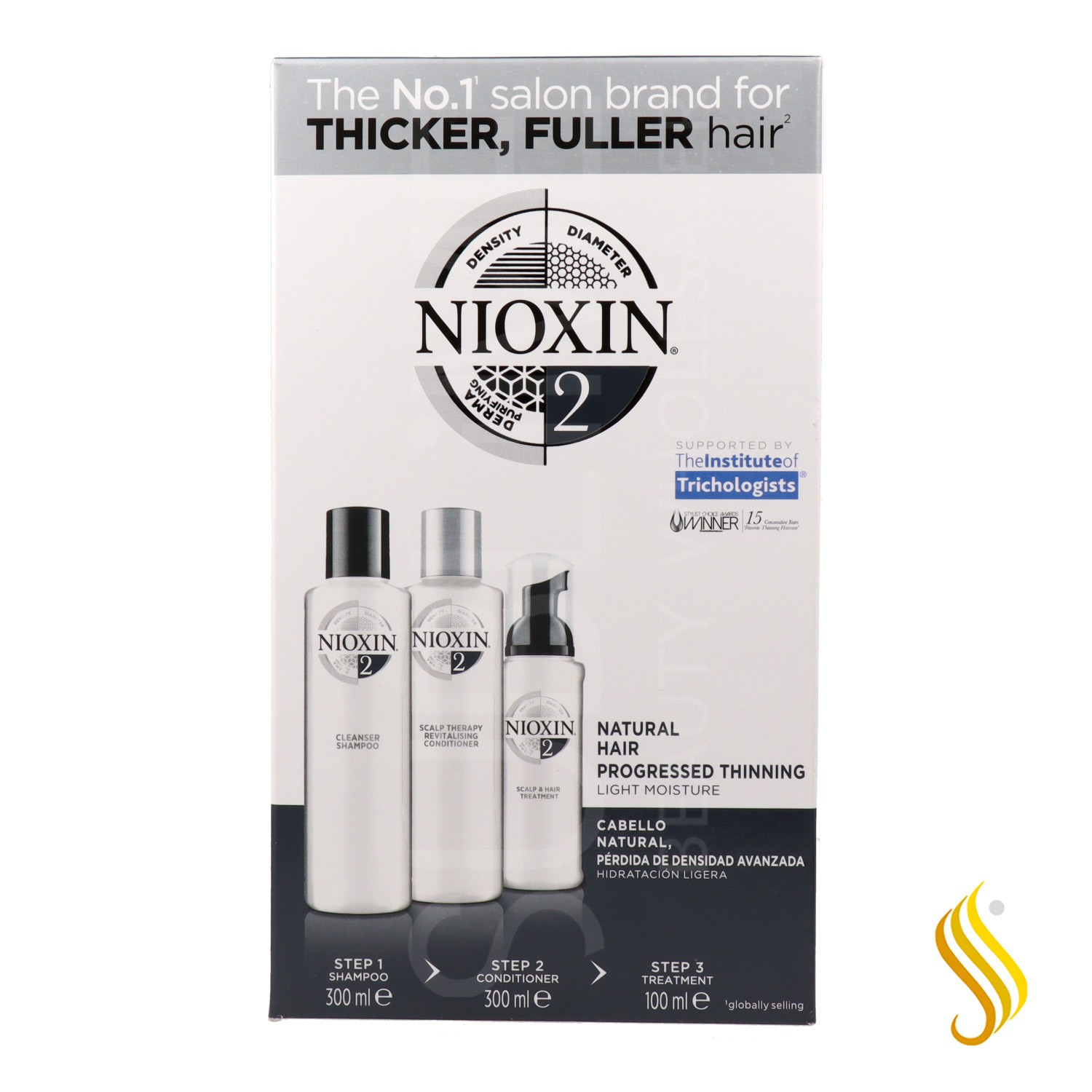 Nioxin Trial Kit Sist 2 Crème hydratante légère pour cheveux naturels